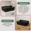 Kit 6 Cestos Organizadores Multiuso Empilhável | 2 Litros