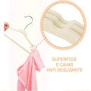 Kit 50 Cabides Veludo Slim Antideslizante — Adulto