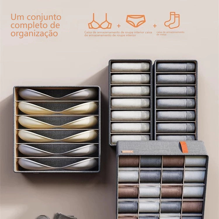 Organizador de Gaveta | Meias e Cuecas com Design Multifuncional