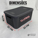 Kit 3 Caixas Organizadoras Rattan 7/13/18 Litros — Arqplast