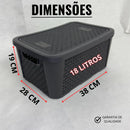 Kit 3 Caixas Organizadoras Rattan 7/13/18 Litros — Arqplast