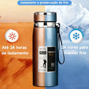 Garrafa Térmica 1L com Tampa Copo | Inox