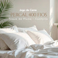 Jogo de Lençol Casal 400 Fios | Percal Algodão Tons Neutros