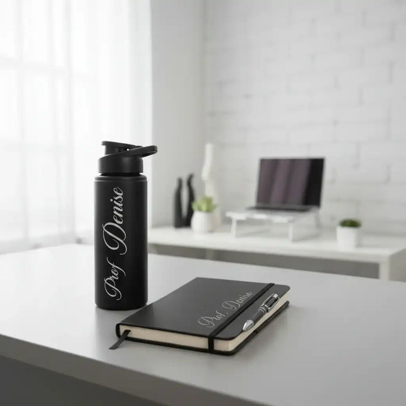 Kit Executivo Personalizado | Garrafa + Caderno + Caneta Personalizado