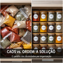 Potes Herméticos de Vidro com Tampa Bambu — Kit