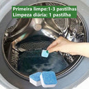 Pastilhas de limpeza para máquina de lavar roupa, uso diário e primeira limpeza