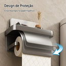 Suporte de Parede para Papel Higiênico Duplo — Inox
