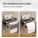 Suporte de Parede para Papel Higiênico Duplo — Inox