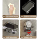 Suporte de Parede para Papel Higiênico Duplo — Inox