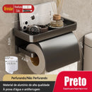 Suporte de Parede para Papel Higiênico Duplo — Inox